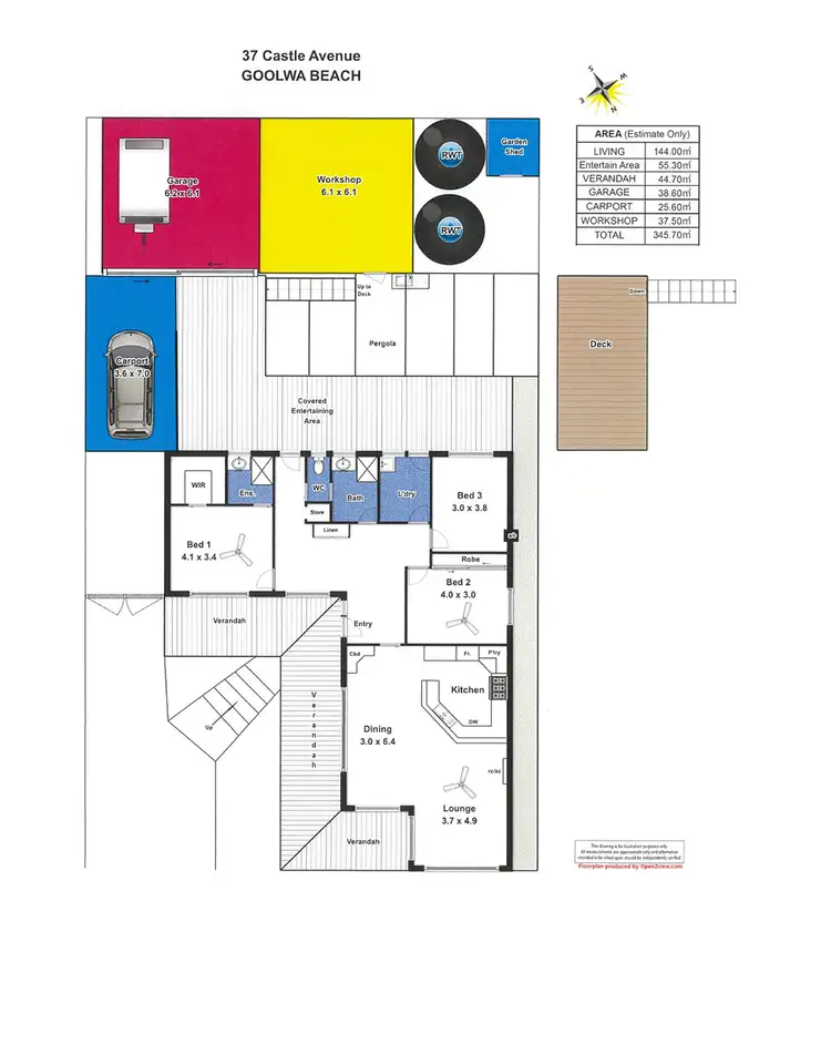 Floorplan of Homely house listing, 37 Castle Avenue, Goolwa Beach SA 5214