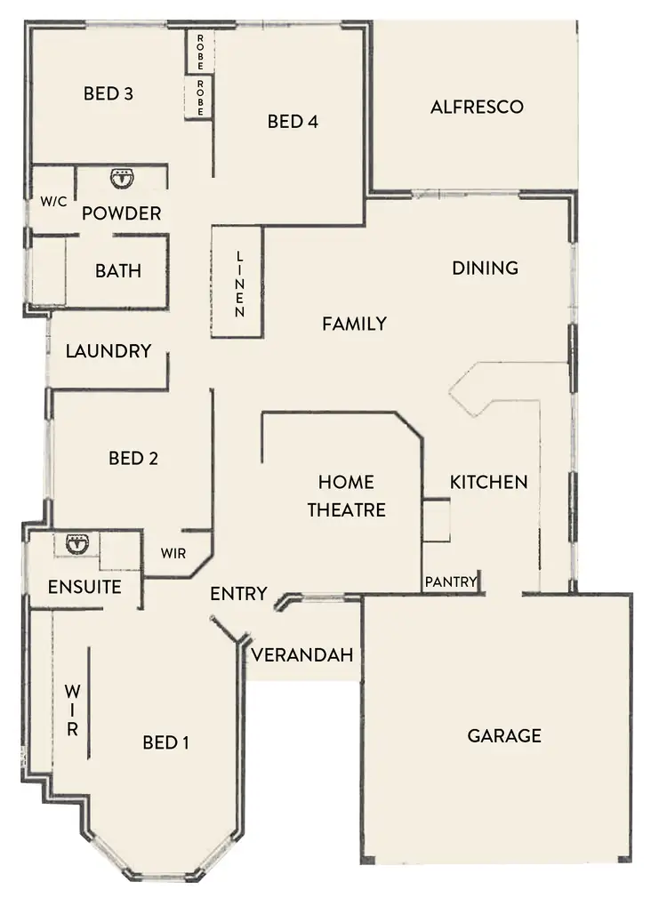 Floorplan of Homely house listing, 4 Potter Way, Pinjarra WA 6208