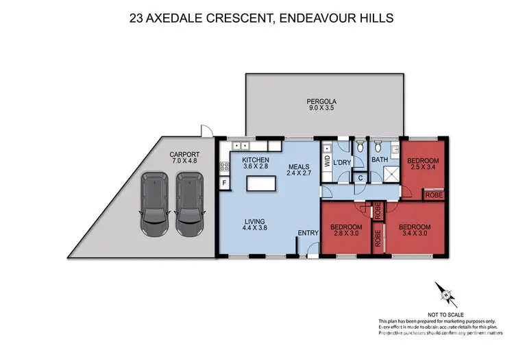 Floorplan of Homely house listing, 23 Axedale Crescent, Endeavour Hills VIC 3802