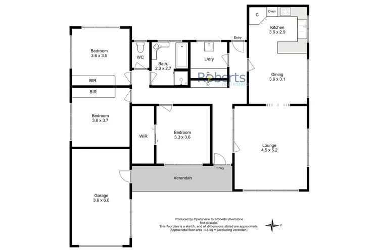Floorplan of Homely house listing, 43 Cluan Crescent, Ulverstone TAS 7315