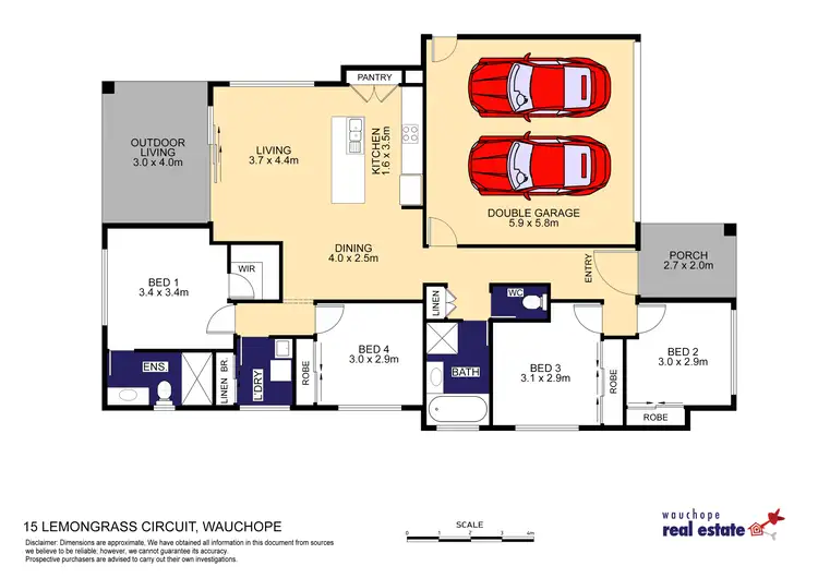 Floorplan of Homely house listing, 15 Lemongrass circuit, Wauchope NSW 2446