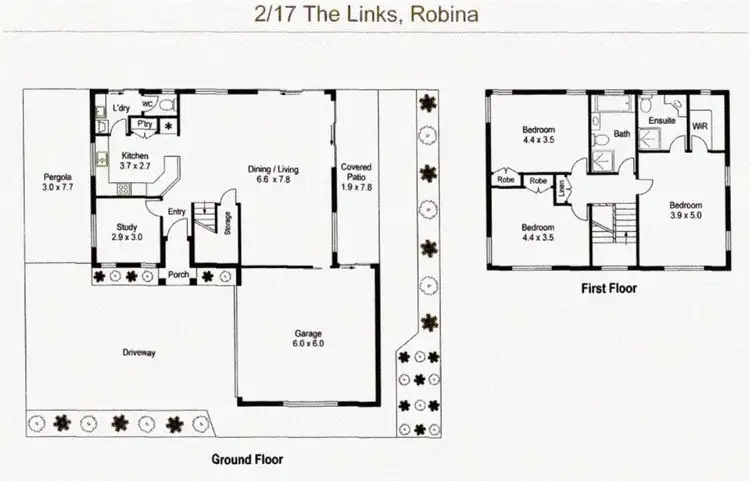 Floorplan of Homely house listing, 2/17 The Links, Robina QLD 4226