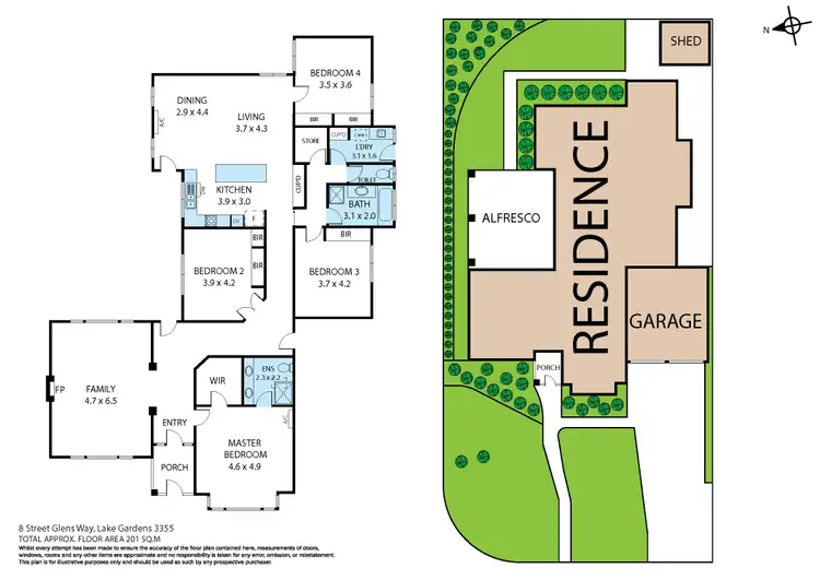 Floorplan of Homely house listing, 8 St Glens Way, Lake Gardens VIC 3355