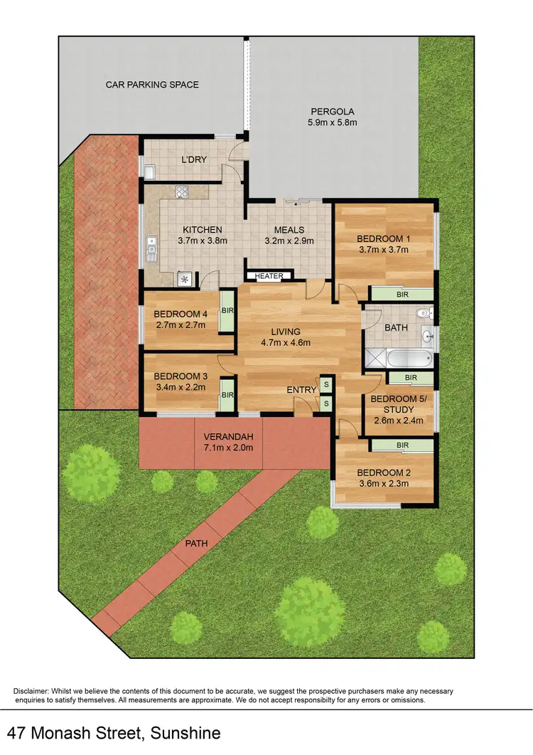 Floorplan of Homely house listing, 47 Monash Street, Sunshine VIC 3020