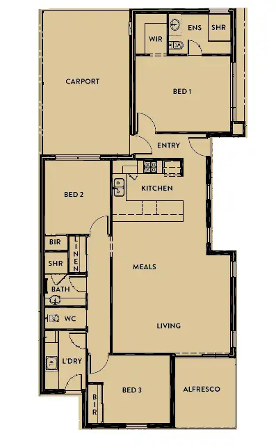 Floorplan of Homely unit listing, 1/98 Oakleigh Drive, Erskine WA 6210