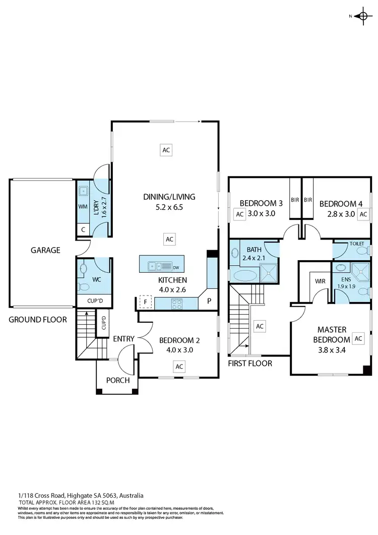 Floorplan of Homely house listing, 1/118 Cross Road, Highgate SA 5063