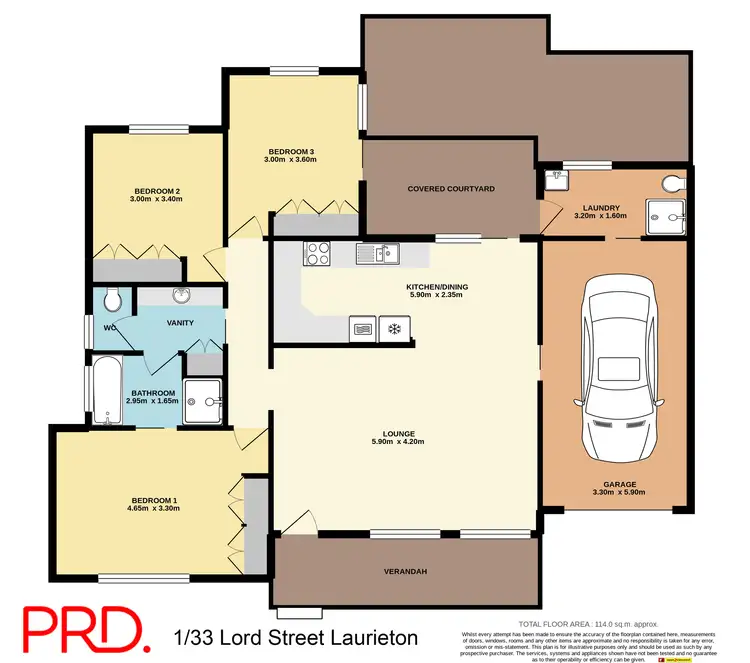Floorplan of Homely villa listing, 1 / 33 Lord Street, Laurieton NSW 2443