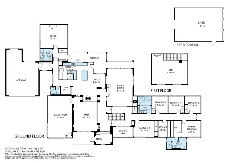 Floorplan of Homely house listing, 40 Carramar Drive, Invermay VIC 3352