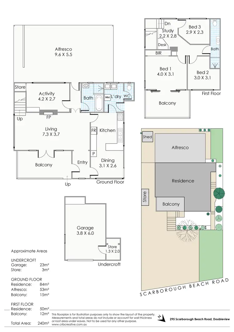 Floorplan of Homely house listing, 295 Scarborough Beach Road, Doubleview WA 6018