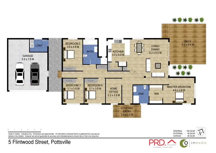 Floorplan of Homely house listing, 5 Flintwood Street, Pottsville NSW 2489