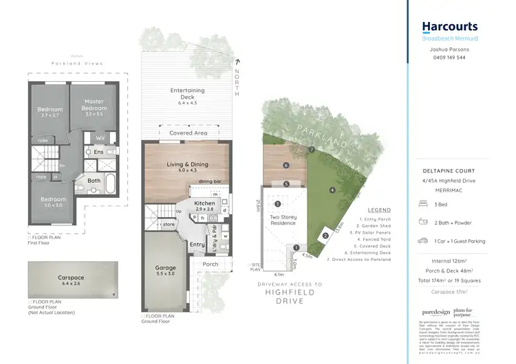 Floorplan of Homely townhouse listing, 4/45a Highfield Drive, Merrimac QLD 4226