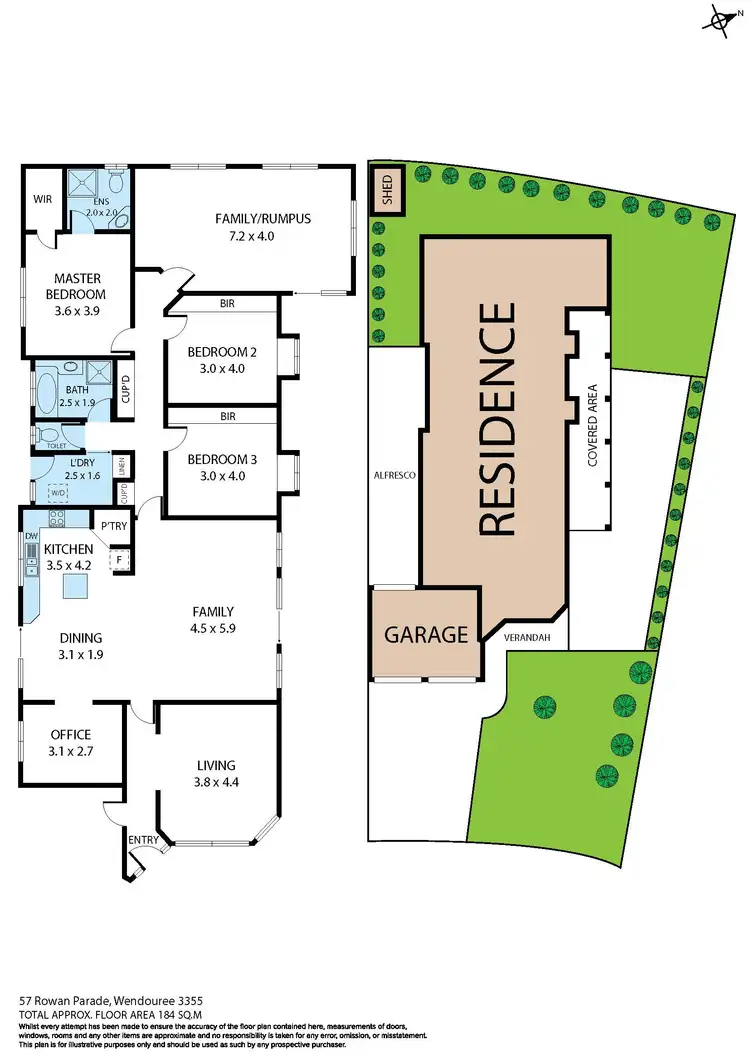 Floorplan of Homely house listing, 57 Rowan Parade, Wendouree VIC 3355