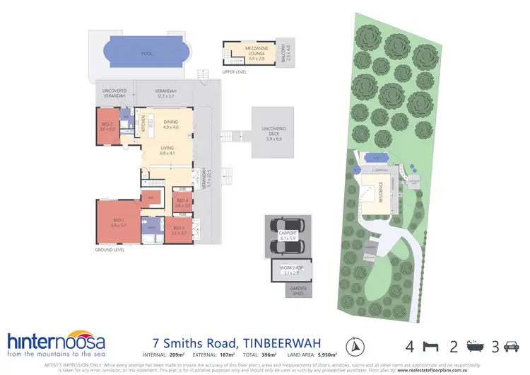 Floorplan of Homely house listing, 7 Smiths Road, Tinbeerwah QLD 4563