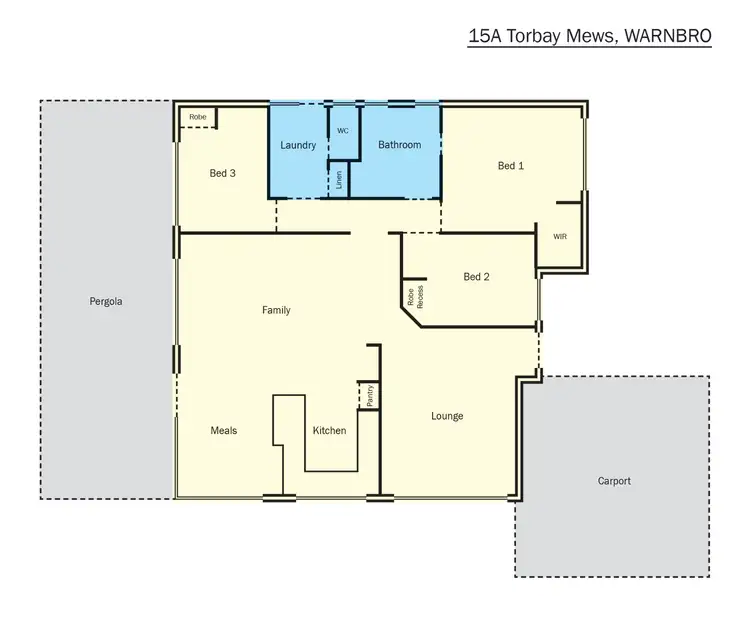 Floorplan of Homely semi-detached listing, 15A Torbay Mews, Warnbro WA 6169
