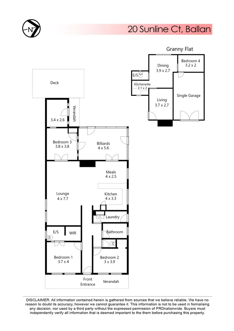 Floorplan of Homely house listing, 20 Sunline Court, Ballan VIC 3342