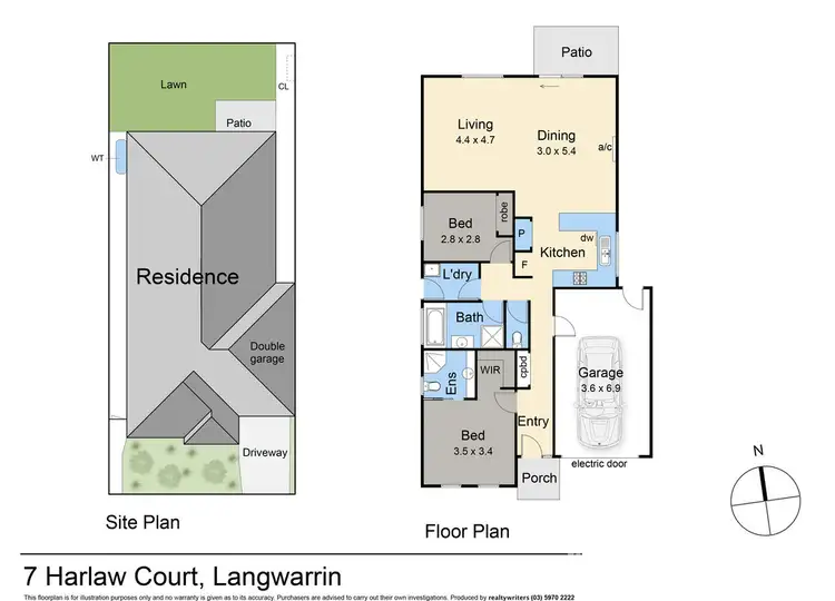 Floorplan of Homely unit listing, 7 Harlaw Court, Langwarrin VIC 3910