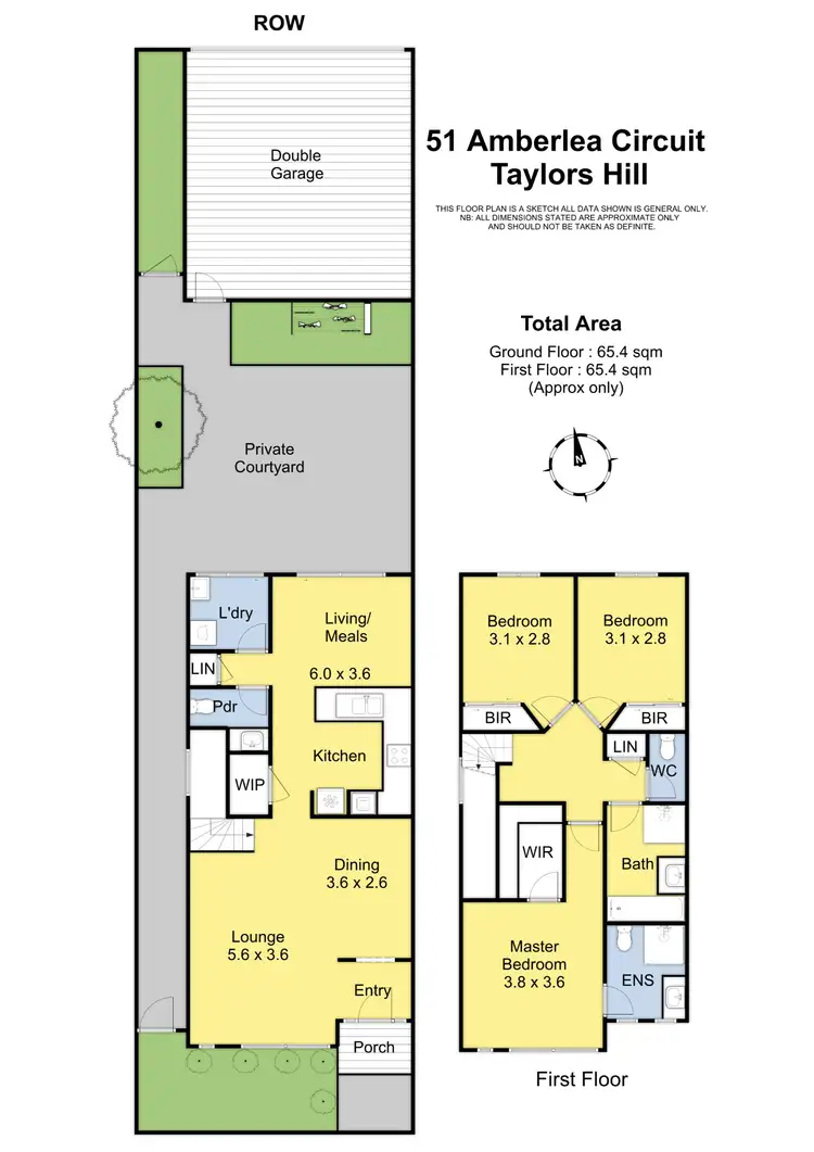 Floorplan of Homely townhouse listing, 51 Amberlea Circuit, Taylors Hill VIC 3037