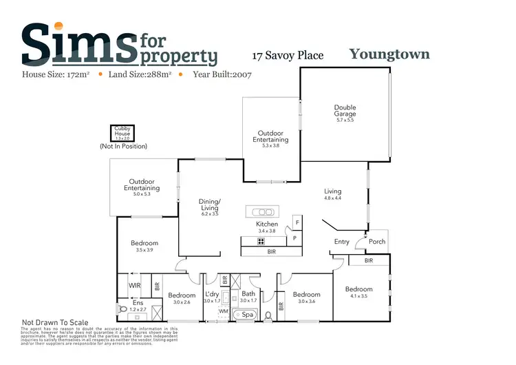Floorplan of Homely house listing, 17 Savoy Place, Youngtown TAS 7249