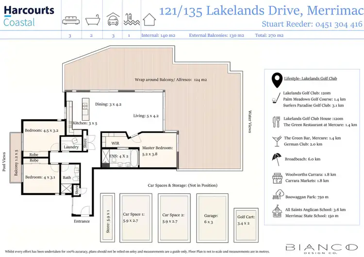 Floorplan of Homely unit listing, 121/135 Lakelands Drive, Merrimac QLD 4226