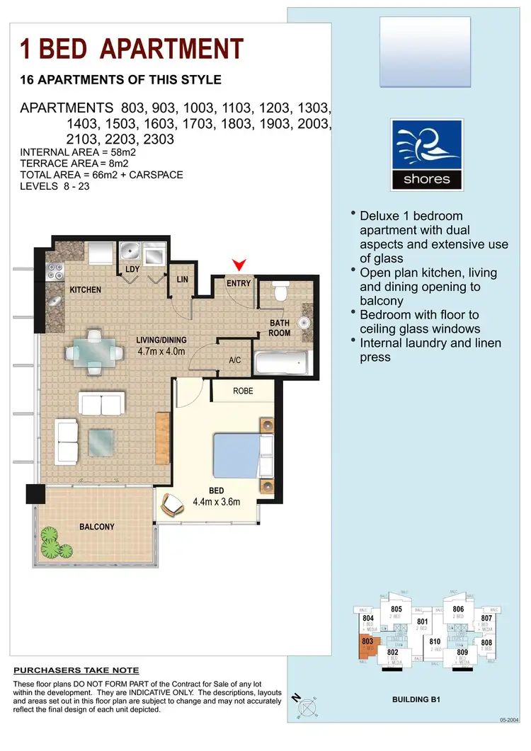 Floorplan of Homely apartment listing, 2103/1 Como Crescent, Southport QLD 4215