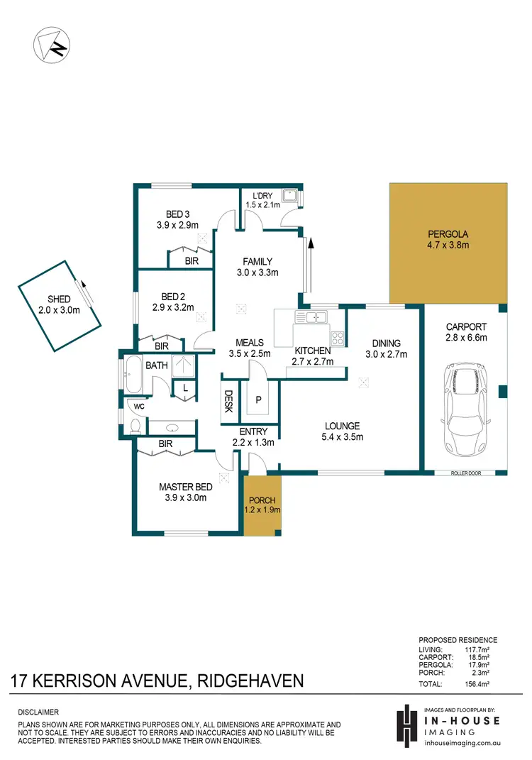 Floorplan of Homely house listing, 17 Kerrison Avenue, Ridgehaven SA 5097