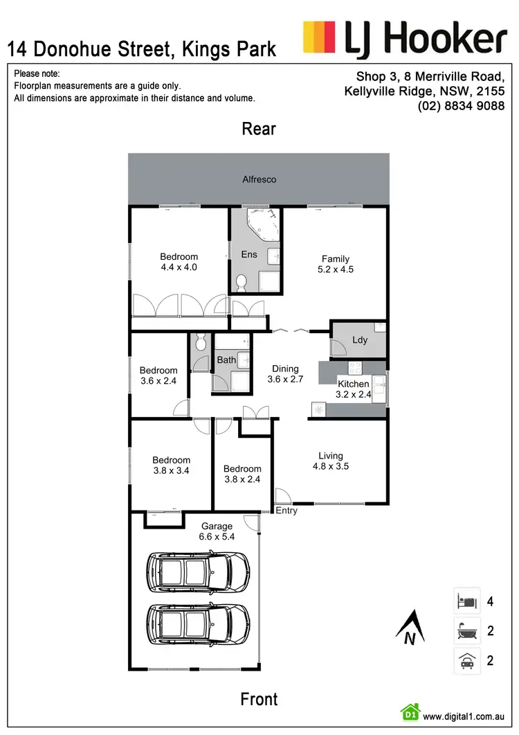 Floorplan of Homely house listing, 14 Donohue Street, Kings Park NSW 2148