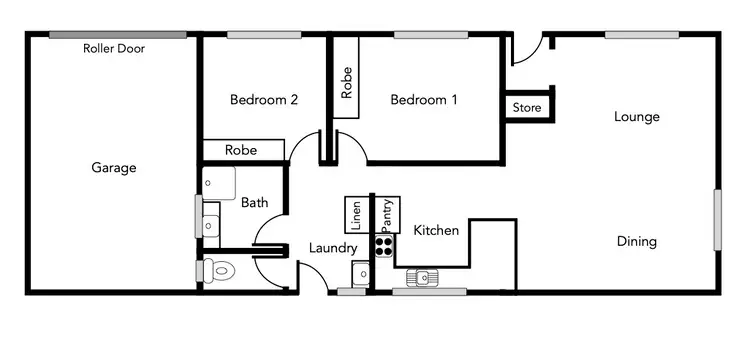 Floorplan of Homely unit listing, 1/16 Queen Street, Ararat VIC 3377