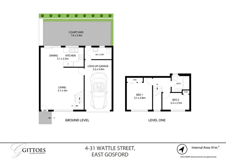 Floorplan of Homely townhouse listing, 4/31 Wattle Street, East Gosford NSW 2250