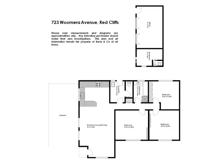 Floorplan of Homely house listing, 723 Woomera Avenue, Red Cliffs VIC 3496