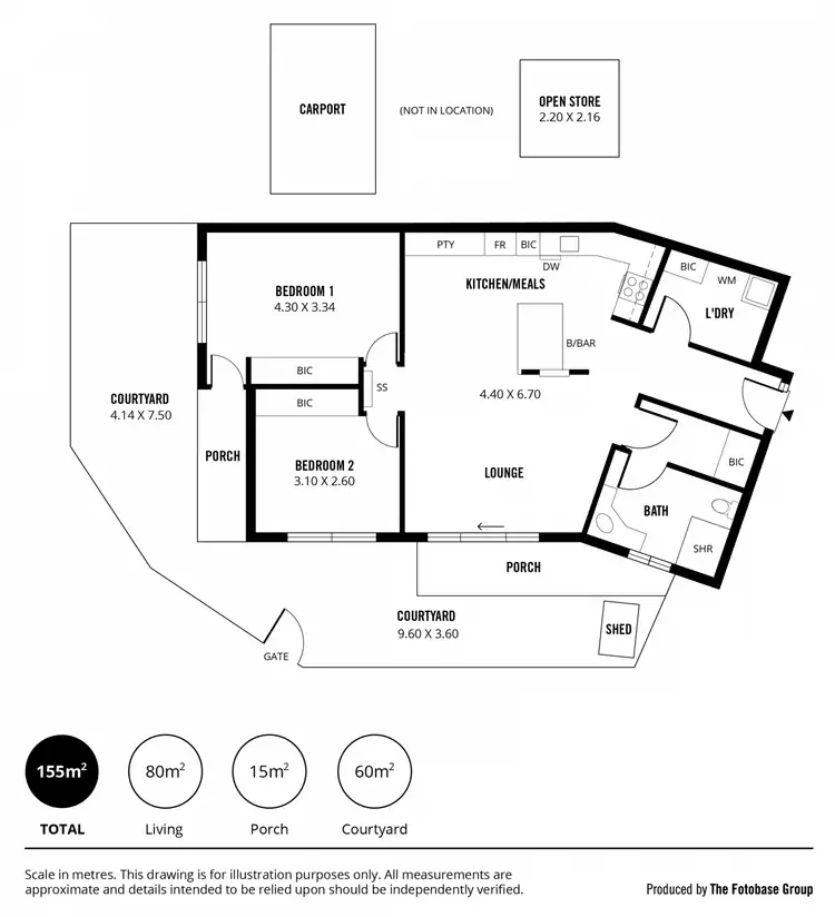 Floorplan of Homely unit listing, 1/388 Henley Beach Road, Lockleys SA 5032