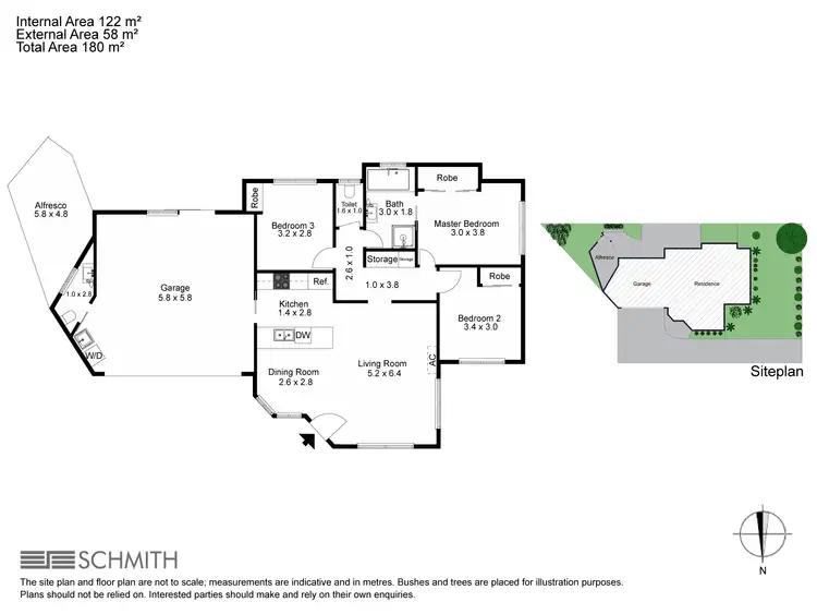 Floorplan of Homely semi-detached listing, 1/84 Honeymyrtle Drive, Banora Point NSW 2486