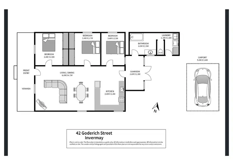 Floorplan of Homely house listing, 42 Goderich Street, Invermay TAS 7248