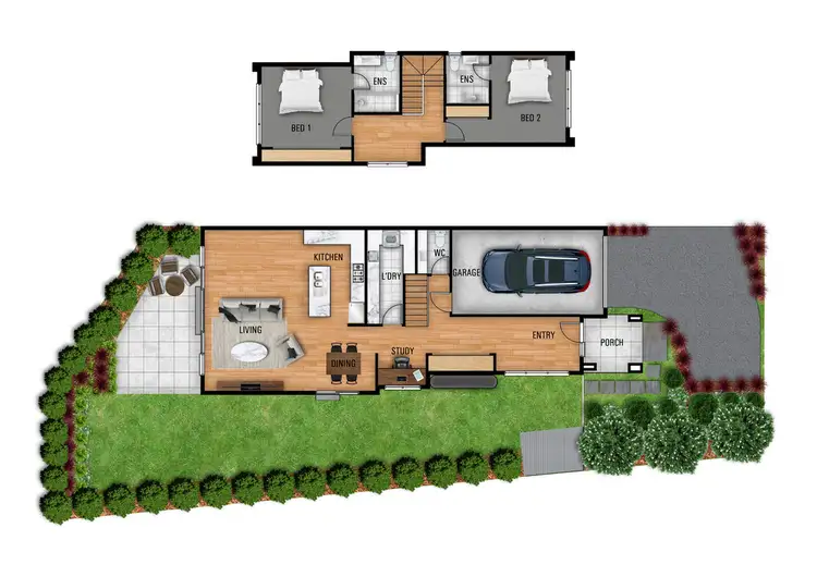Floorplan of Homely townhouse listing, 2/90 Willow Avenue, Rowville VIC 3178