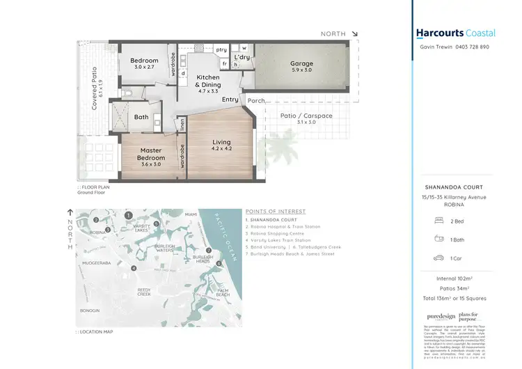 Floorplan of Homely villa listing, 15/15-35 Killarney Avenue, Robina QLD 4226