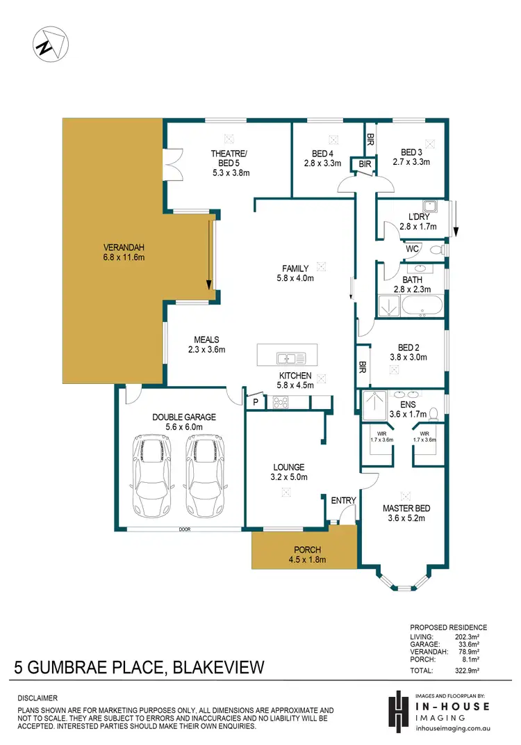 Floorplan of Homely house listing, 5 Gumbrae Place, Blakeview SA 5114