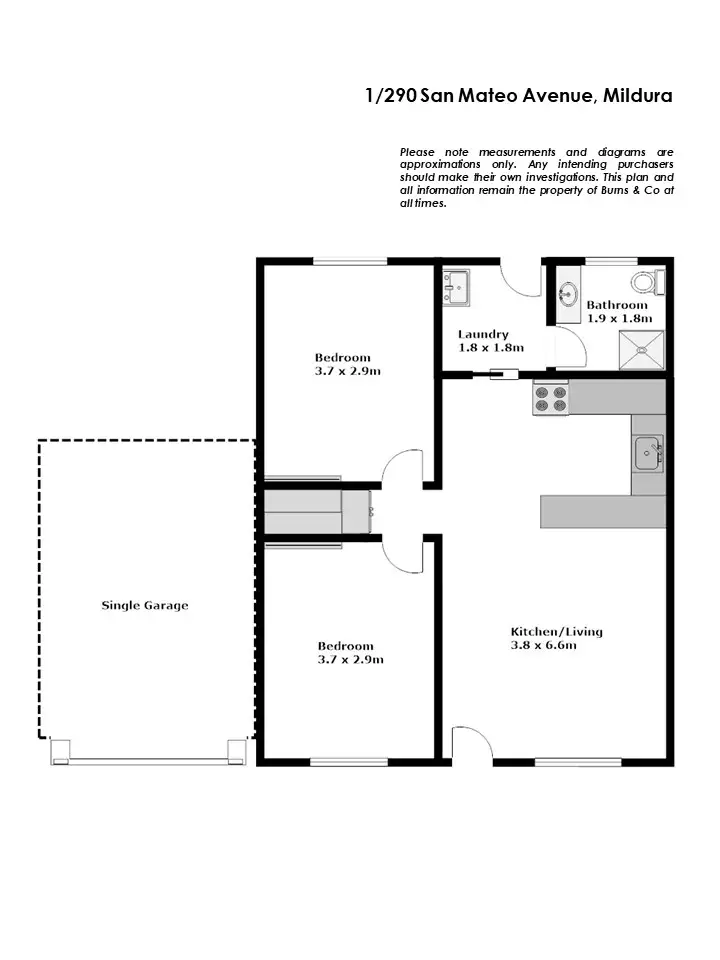 Floorplan of Homely house listing, 1/290 San Mateo Avenue, Mildura VIC 3500