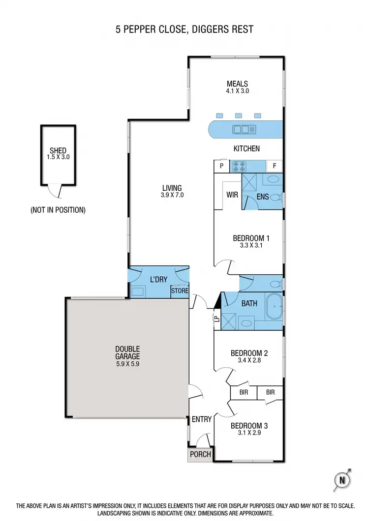 Floorplan of Homely house listing, 5 Pepper Close, Diggers Rest VIC 3427
