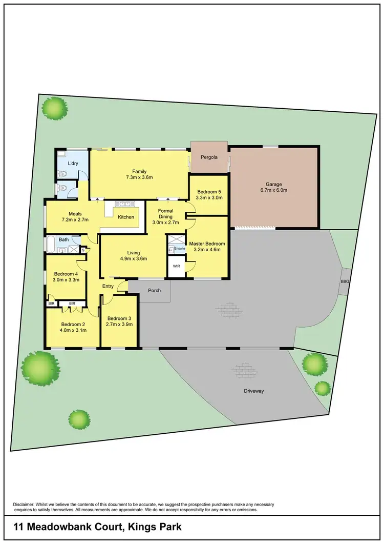 Floorplan of Homely house listing, 11 Meadowbank Court, Kings Park VIC 3021