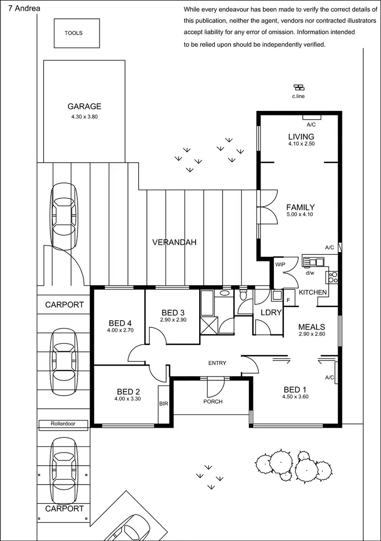 Floorplan of Homely house listing, 7 Andrea Avenue, Newton SA 5074