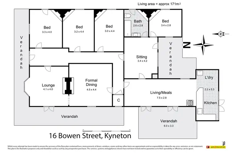 Floorplan of Homely house listing, 16 Bowen Street, Kyneton VIC 3444