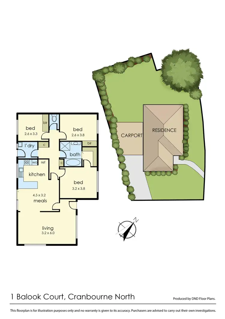 Floorplan of Homely house listing, 1 Balook Court, Cranbourne North VIC 3977