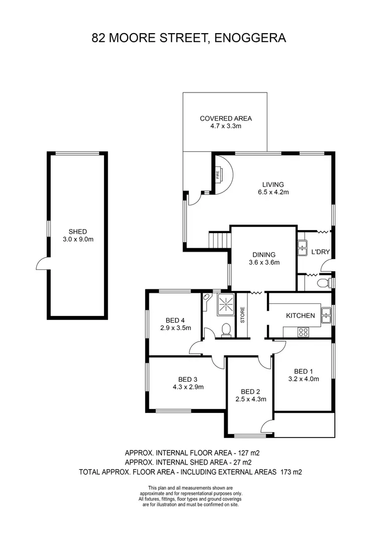 Floorplan of Homely house listing, 82 Moore Street, Enoggera QLD 4051