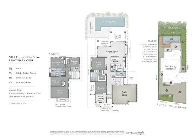 Floorplan of Homely house listing, 3075 Forest Hills Drive, Sanctuary Cove QLD 4212