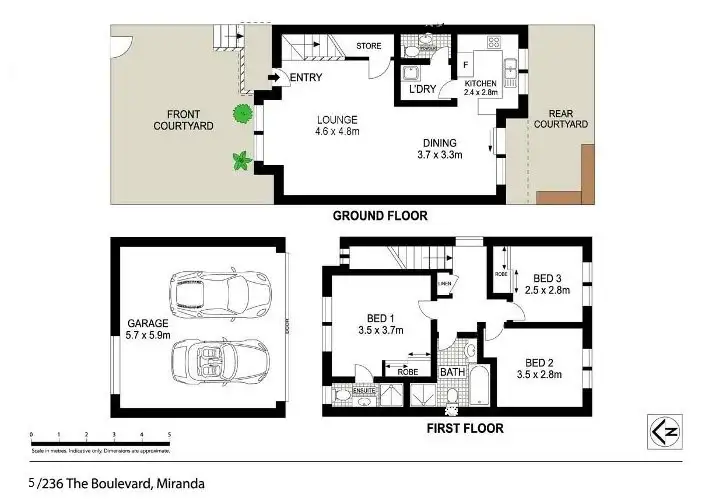 Floorplan of Homely townhouse listing, 5/236-240 The Boulevarde, Miranda NSW 2228