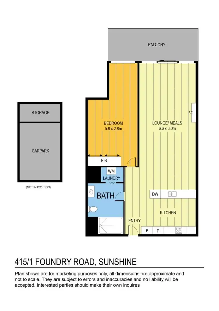 Floorplan of Homely apartment listing, 415/1 Foundry Road, Sunshine VIC 3020