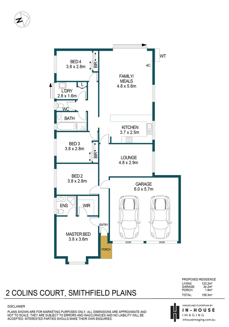 Floorplan of Homely house listing, 2 Colins Court, Smithfield Plains SA 5114