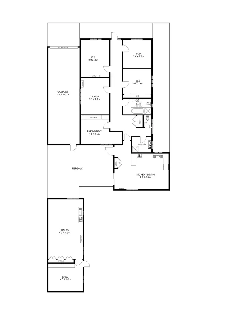 Floorplan of Homely house listing, 72 Rosetta Street, West Croydon SA 5008
