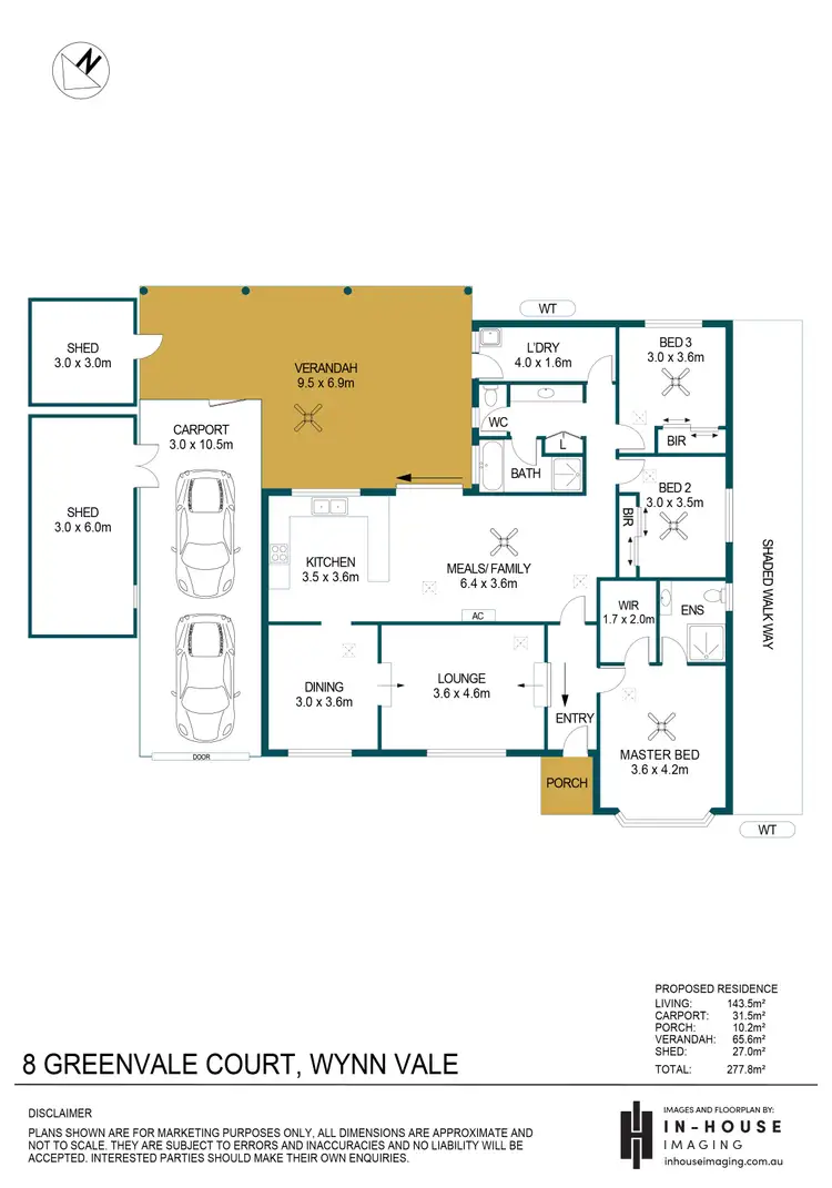 Floorplan of Homely house listing, 8 Greenvale Court, Wynn Vale SA 5127