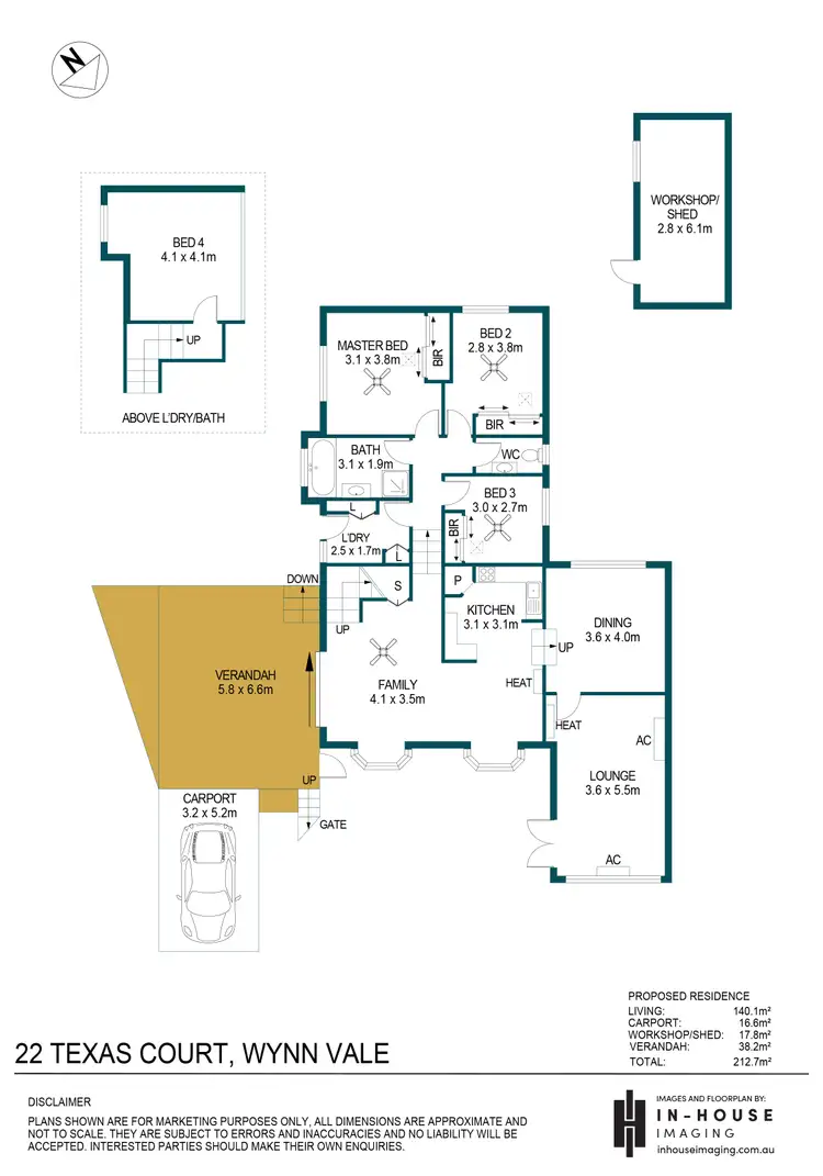 Floorplan of Homely house listing, 22 Texas Court, Wynn Vale SA 5127