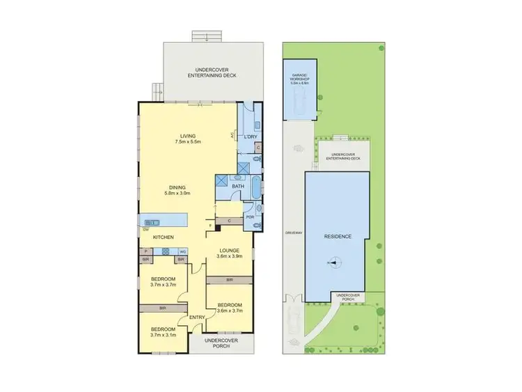 Floorplan of Homely house listing, 6 Wattle Grove, Seaholme VIC 3018
